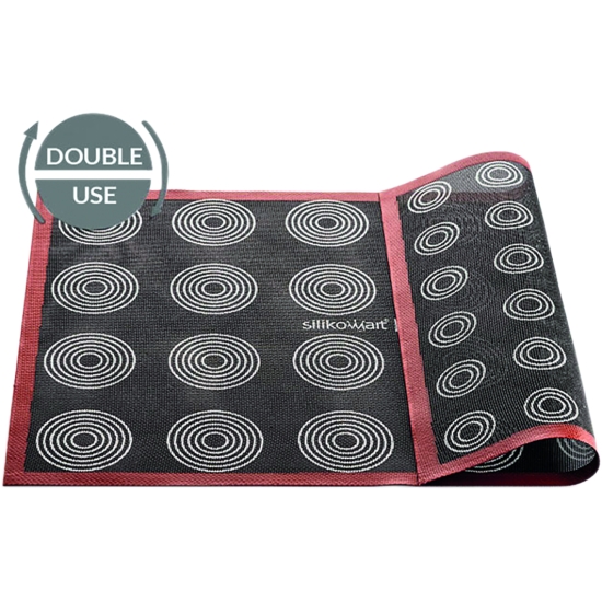 FEUILLE DE CUISSON SILIKOMART PROFESSIONNEL AIRMAT ''CHOUX'' MICRO PERFOREE - MARQUAGE RECTO VERSO